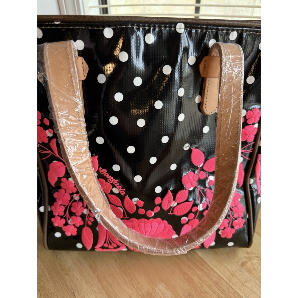 Consuela Black Polka Dot Pink Valentina Tote Retired Large‎ NWT  **READ** - Picture 16 of 16